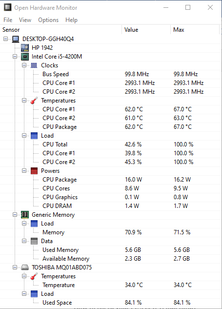 How to check your PC’s CPU Temperature using Open Hardware - pcfied.com